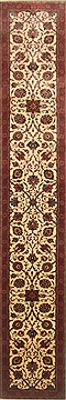 Indian Semnan Beige Rectangle Odd Size Wool Carpet 22247
