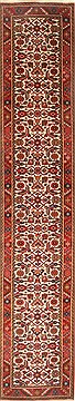 Indian Heriz White Runner 13 to 15 ft Wool Carpet 22249