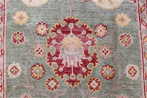 Pishavar Green Runner Hand Knotted 20 X 134 Area Rug 250-22268 Image 10