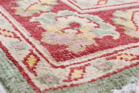 Pishavar Green Runner Hand Knotted 20 X 134 Area Rug 250-22268 Image 13