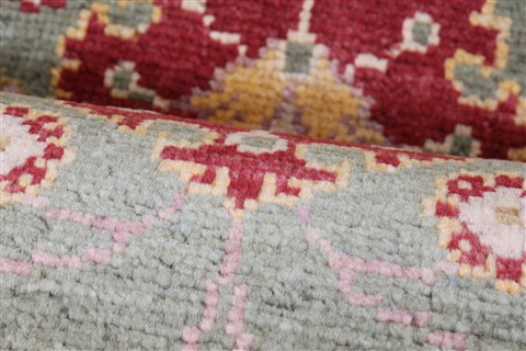 Pishavar Green Runner Hand Knotted 20 X 134 Area Rug 250-22268 Image 4