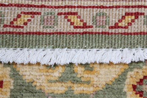 Pishavar Green Runner Hand Knotted 20 X 134 Area Rug 250-22268 Image 6