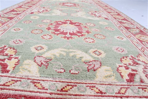 Pishavar Green Runner Hand Knotted 20 X 134 Area Rug 250-22268 Image 8
