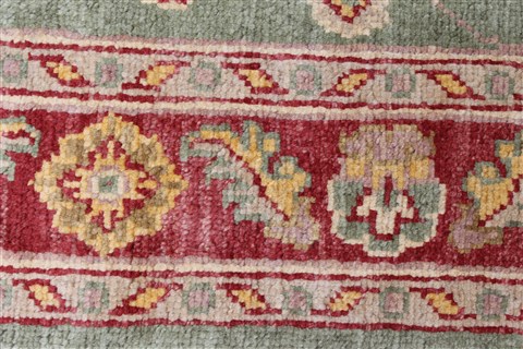 Pishavar Green Runner Hand Knotted 20 X 134 Area Rug 250-22268 Image 9