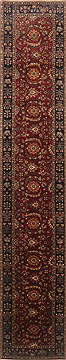 Kashmar Red Runner Hand Knotted 2'8" X 13'11"  Area Rug 250-22269