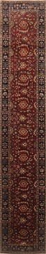 Indian Kashmar Red Runner 13 to 15 ft Wool Carpet 22269