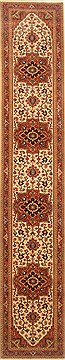 Serapi Beige Runner Hand Knotted 2'6" X 14'0"  Area Rug 250-22271