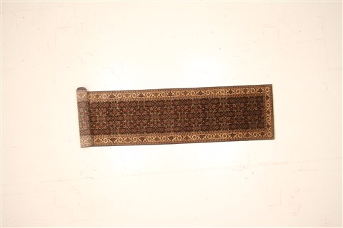 Herati Black Runner Hand Knotted 27 X 139 Area Rug 250-22289 Image 1