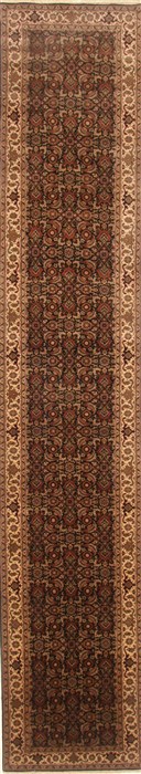 Herati Black Runner Hand Knotted 27 X 139 Area Rug 250-22289 Image 0