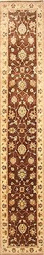 Ziegler Brown Runner Hand Knotted 2'6" X 14'0"  Area Rug 250-22317