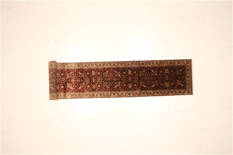 Kashan Red Runner Hand Knotted 26 X 135 Area Rug 250-22323 Image 1