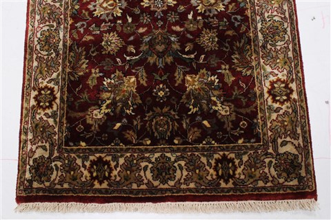 Kashan Red Runner Hand Knotted 26 X 135 Area Rug 250-22323 Image 6