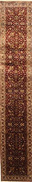 Kashan Red Runner Hand Knotted 2'6" X 13'5"  Area Rug 250-22323
