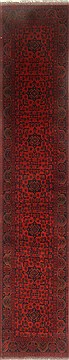 Bokhara Red Runner Hand Knotted 2'6" X 12'10"  Area Rug 250-22334