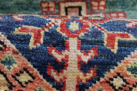 Kazak Green Runner Hand Knotted 28 X 1210  Area Rug 250-22348 Image 15