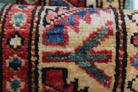 Kazak Green Runner Hand Knotted 28 X 1210  Area Rug 250-22348 Image 16