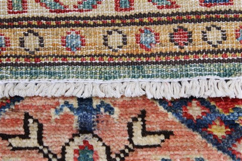 Kazak Green Runner Hand Knotted 28 X 1210  Area Rug 250-22348 Image 7