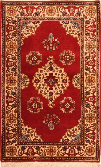 Tabriz Red Hand Knotted 34 X 54  Area Rug 100-22350 Image 0