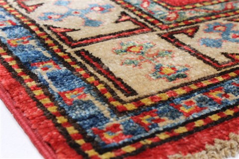 Kazak Red Runner Hand Knotted 29 X 128  Area Rug 250-22359 Image 11