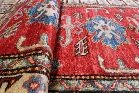 Kazak Red Runner Hand Knotted 29 X 128  Area Rug 250-22359 Image 15