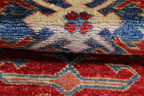 Kazak Red Runner Hand Knotted 29 X 128  Area Rug 250-22359 Image 2