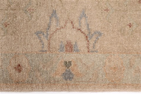 Oushak Beige Runner Hand Knotted 30 X 143  Area Rug 250-22367 Image 16