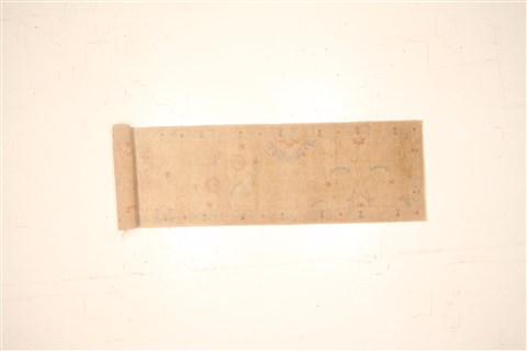 Oushak Beige Runner Hand Knotted 30 X 143  Area Rug 250-22367 Image 1