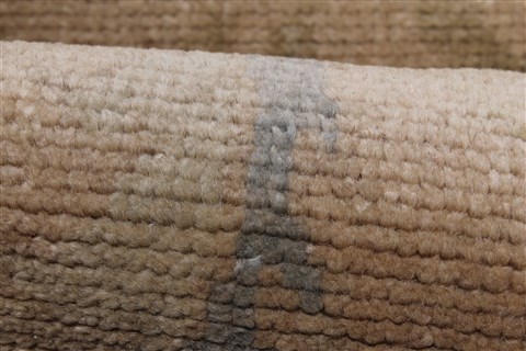 Oushak Beige Runner Hand Knotted 30 X 143  Area Rug 250-22367 Image 8