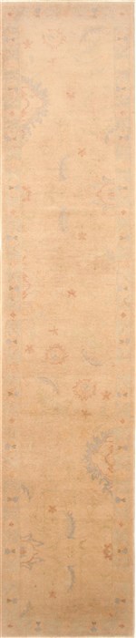 Oushak Beige Runner Hand Knotted 30 X 143  Area Rug 250-22367 Image 0