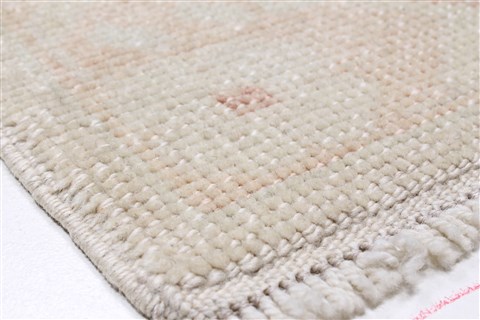 Oushak Beige Runner Hand Knotted 31 X 142  Area Rug 250-22369 Image 4