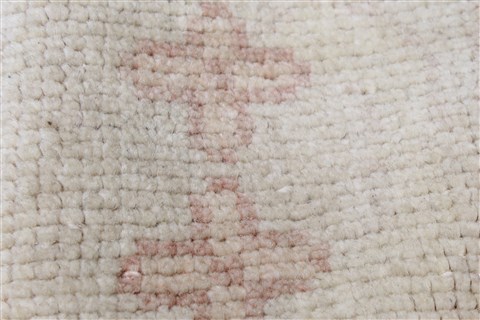 Oushak Beige Runner Hand Knotted 31 X 142  Area Rug 250-22369 Image 6