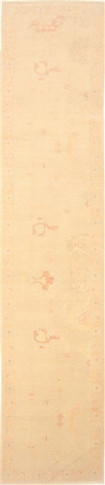 Oushak Beige Runner Hand Knotted 31 X 142  Area Rug 250-22369 Image 0