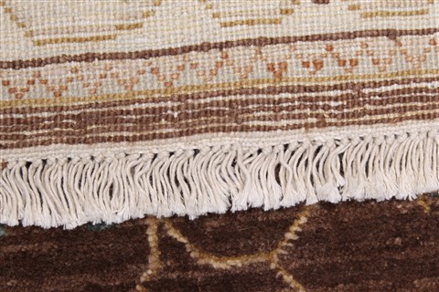 Ziegler Brown Runner Hand Knotted 24 X 144 Area Rug 250-22375 Image 13