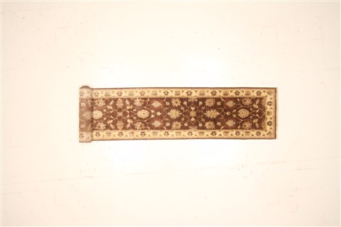 Ziegler Brown Runner Hand Knotted 24 X 144 Area Rug 250-22375 Image 1