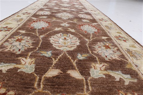 Ziegler Brown Runner Hand Knotted 24 X 144 Area Rug 250-22375 Image 2