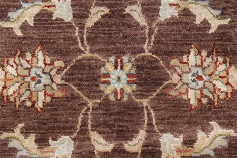Ziegler Brown Runner Hand Knotted 24 X 144 Area Rug 250-22375 Image 4
