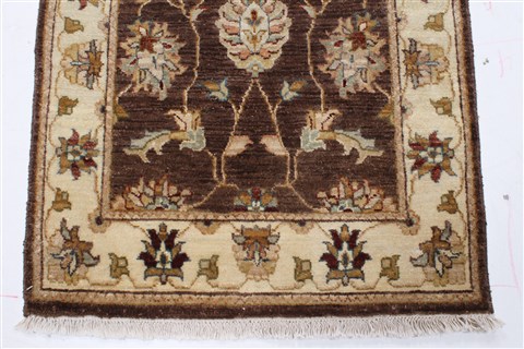 Ziegler Brown Runner Hand Knotted 24 X 144 Area Rug 250-22375 Image 5