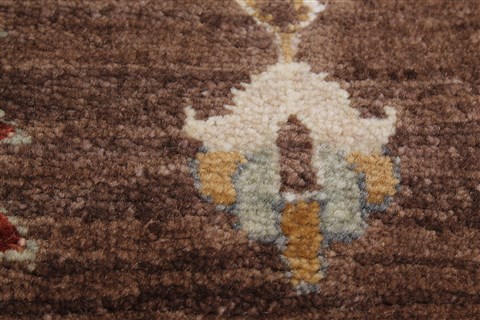 Ziegler Brown Runner Hand Knotted 24 X 144 Area Rug 250-22375 Image 7