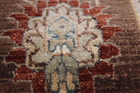 Ziegler Brown Runner Hand Knotted 24 X 144 Area Rug 250-22375 Image 8