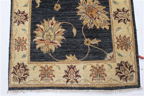 Ziegler Blue Runner Hand Knotted 27 X 141 Area Rug 250-22376 Image 6
