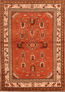 Shirvan Orange Hand Knotted 3'3" X 5'1"  Area Rug 100-22384