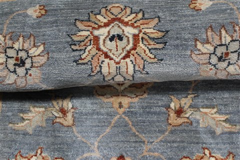 Ziegler Blue Runner Hand Knotted 26 X 131  Area Rug 250-22385 Image 12