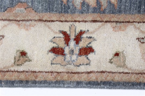 Ziegler Blue Runner Hand Knotted 26 X 131  Area Rug 250-22385 Image 2