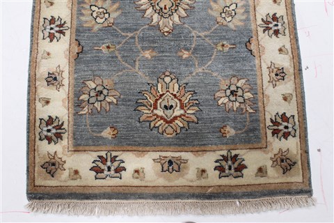 Ziegler Blue Runner Hand Knotted 26 X 131  Area Rug 250-22385 Image 4