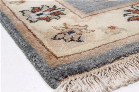 Ziegler Blue Runner Hand Knotted 26 X 131  Area Rug 250-22385 Image 6