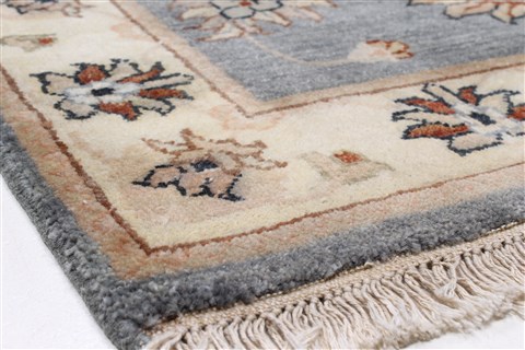 Ziegler Blue Runner Hand Knotted 26 X 131  Area Rug 250-22385 Image 7