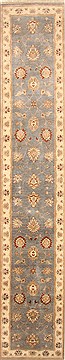 Ziegler Blue Runner Hand Knotted 2'6" X 13'1"  Area Rug 250-22385