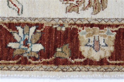 Ziegler Beige Runner Hand Knotted 26 X 149 Area Rug 250-22387 Image 4