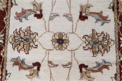 Ziegler Beige Runner Hand Knotted 26 X 149 Area Rug 250-22387 Image 5