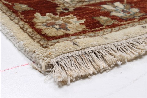Ziegler Beige Runner Hand Knotted 26 X 149 Area Rug 250-22387 Image 7